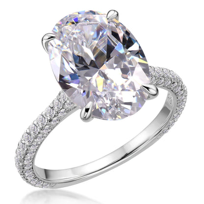 Lumen Celestine 5.0ct Oval-Cut Moissanite Engagement Ring