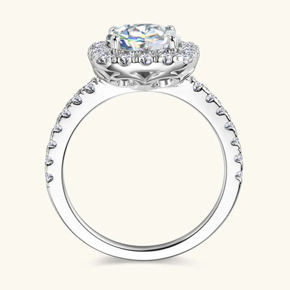 Lumen Solis 2.0ct Moissanite Halo Ring