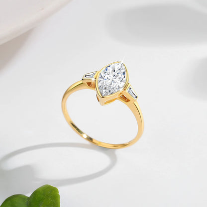 Lumen Celestia 2.0ct Marquise Moissanite Ring