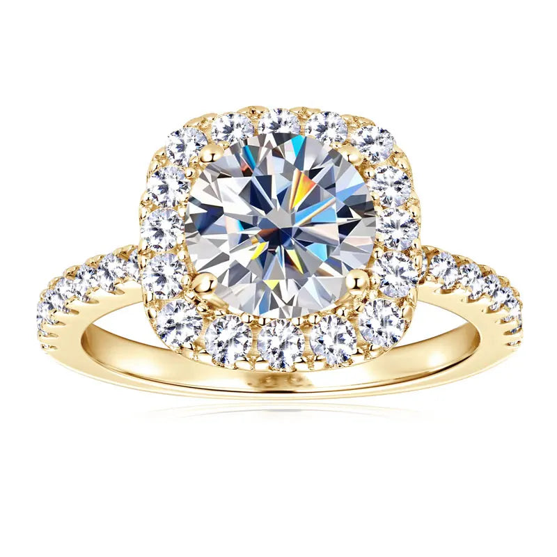 Lumen Solis 2.0ct Moissanite Halo Ring