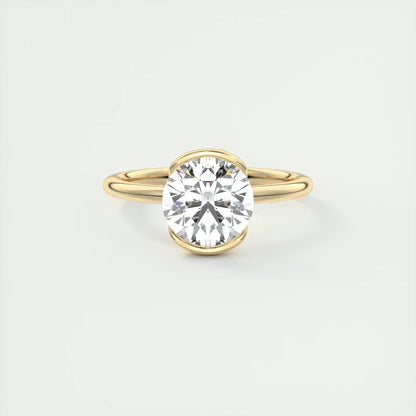 Lumen Astraea 1.0CT Half Bezel Moissanite Ring