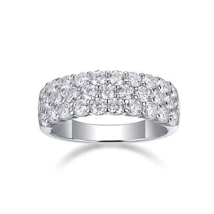 Lumen Celestine Moissanite 3-Row Eternity Band