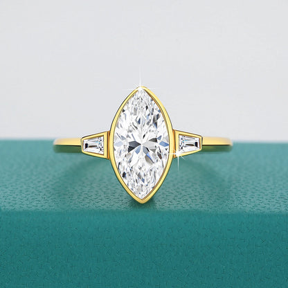 Lumen Celestia 2.0ct Marquise Moissanite Ring