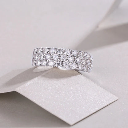 Lumen Celestine Moissanite 3-Row Eternity Band