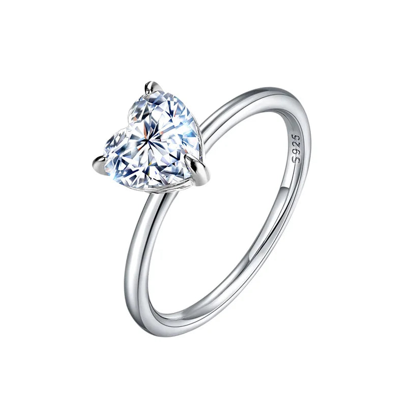 Lumen Adora 2.0ct Heart-Cut Moissanite Engagement Ring