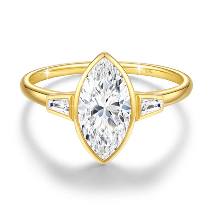 Lumen Celestia 2.0ct Marquise Moissanite Ring