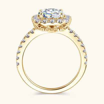 Lumen Solis 2.0ct Moissanite Halo Ring