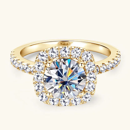 Lumen Solis 2.0ct Moissanite Halo Ring